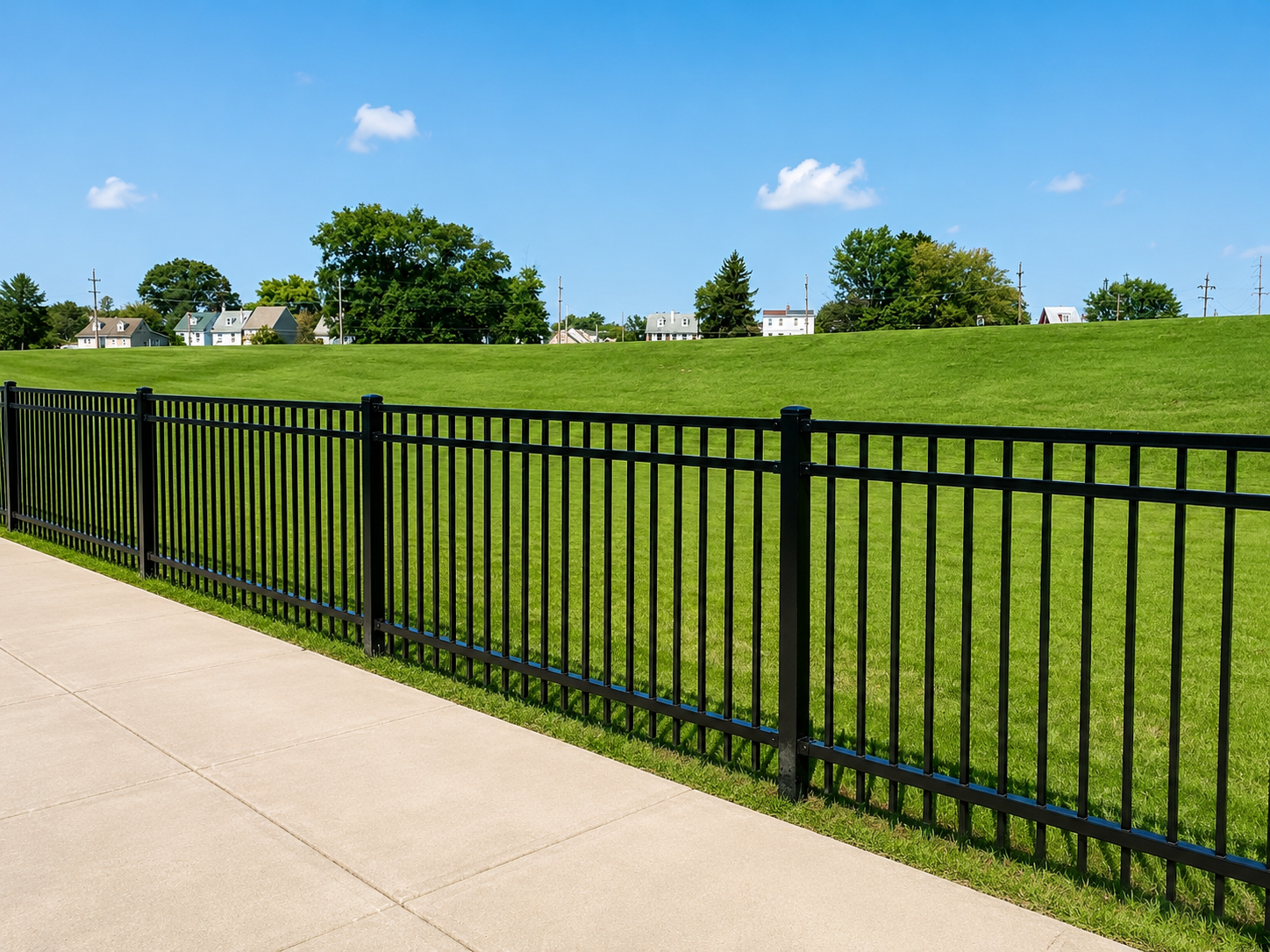 Commercial Steel Fence and Gate