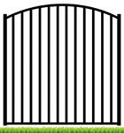 4'H X 4'W Aberdeen 2 Rail Flush Bottom Arch Gate