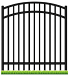 4'H X 4'W Aberdeen 3 Rail Arch Gate