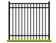 5'H x 4'W Aberdeen 3 Rail Steel Gate, 5/8, 20GA